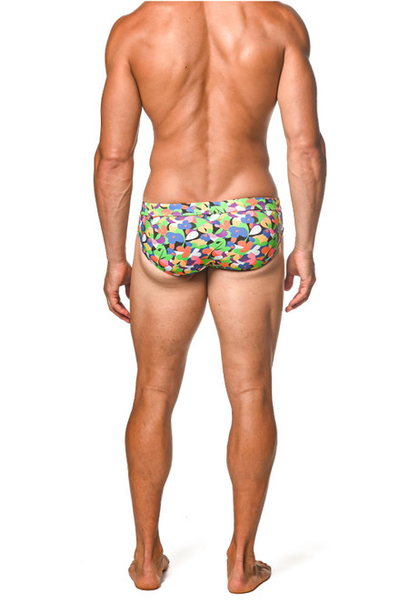 ST33LE Freestyle Swim Brief | Spring Green Abstract ST-8000-93 | Rear View | Mens Swim Briefs | Topdrawers Swimwear for Men ST33LE Freestyle Swim Brief | Spring Green Abstract ST-8000-93 | Rear View | Mens Swim Briefs | Topdrawers Swimwear for Men