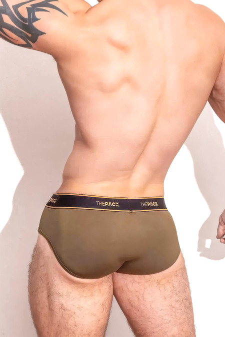 ThePack Hero Classic Brief | Pine SS23U13 | Rear View | Mens Briefs | Topdrawers Underwear for Men