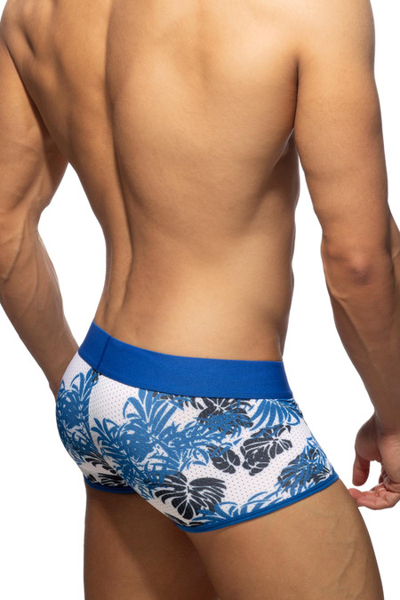 Addicted Tropicana Mesh Trunk | Royal Blue AD1289P-1 | Rear View | Mens Boxer Briefs | Topdrawers Underwear for Men