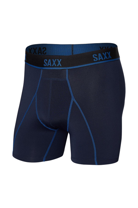 Saxx Kinetic Boxer Brief Navy City Blue SXBB32 | Front View | Mens Boxer Briefs | Topdrawers Underwear for Men