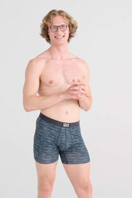 Saxx Ultra Boxer Brief Fly Spacedye Stripe SXBB30F | Front View | Mens Boxer Briefs | Topdrawers Underwear for Men