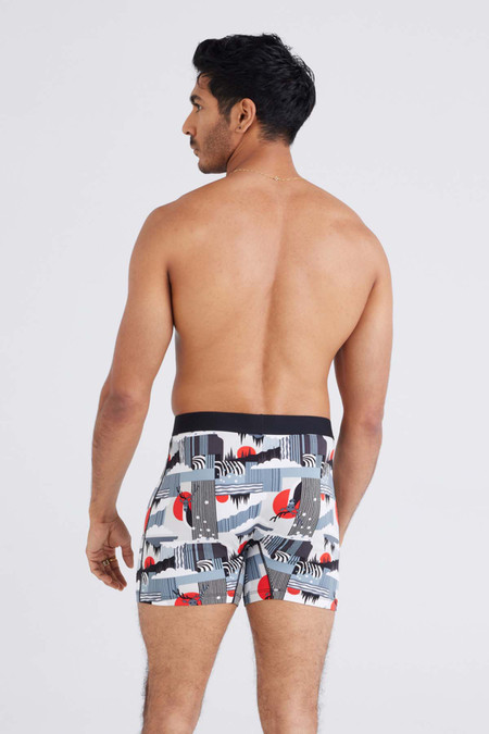 Saxx Daytripper Boxer Brief Fly | Winter Waterfall Turbulence SXBB11F | Rear View | Mens Boxer Briefs | Topdrawers Underwear for Men