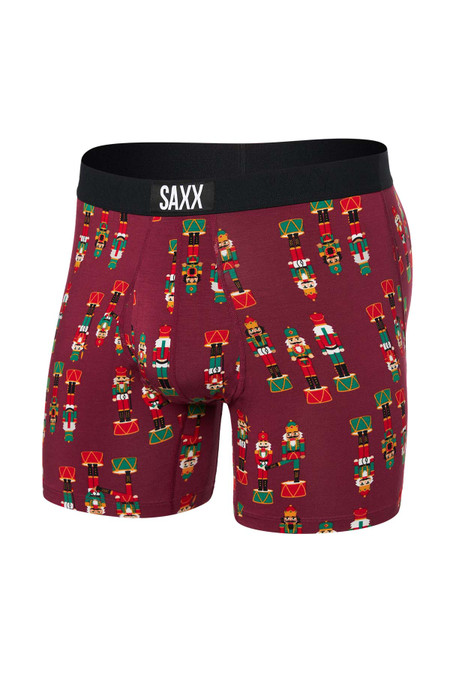 Saxx Ultra Boxer Brief Fly | Nutcracker Merlot SXBB30F | Front View | Mens Boxer Briefs | Topdrawers Underwear for Men