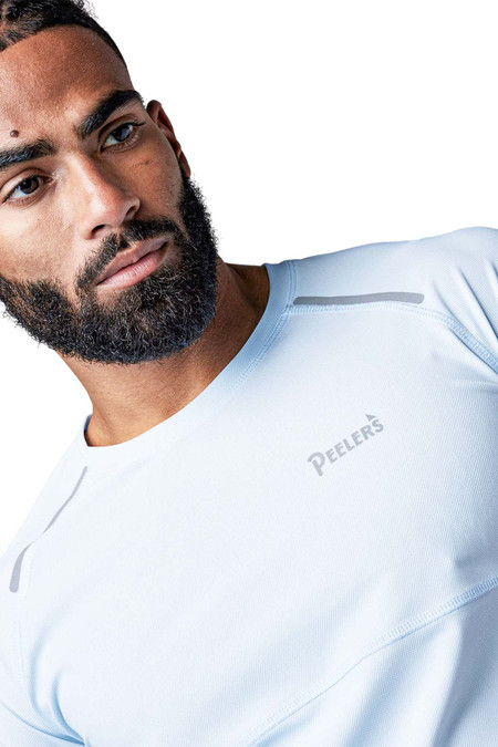 Peelers Power Tee | Blue PW24TE | Front View | Mens T-Shirts | Topdrawers Clothing for Men