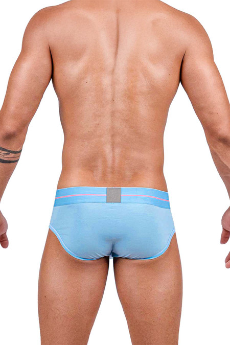 Private Structure MO-Lite Mini Brief | Placid Blue MOUX4104 | Rear View | Mens Briefs | Topdrawers Underwear for Men