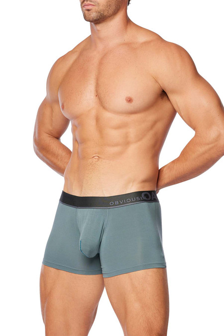 Obviously PrimeMan Boxer Brief 3 Inch | Slate A00 | Side View | Mens Boxer Briefs | Topdrawers Underwear for Men