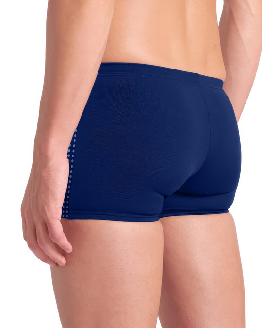 Arena Foggy Dots Swim Short Trunk | Navy White 008483-701 | Rear View | Mens Swim Boxers | Topdrawers Swimwear for Men