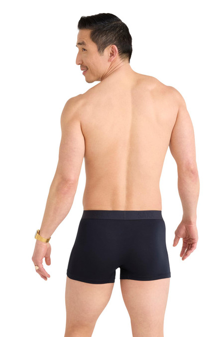 Saxx Vibe Xtra Trunk | Black SXVT28F | Rear View | Mens Boxer Briefs | Topdrawers Underwear for Men