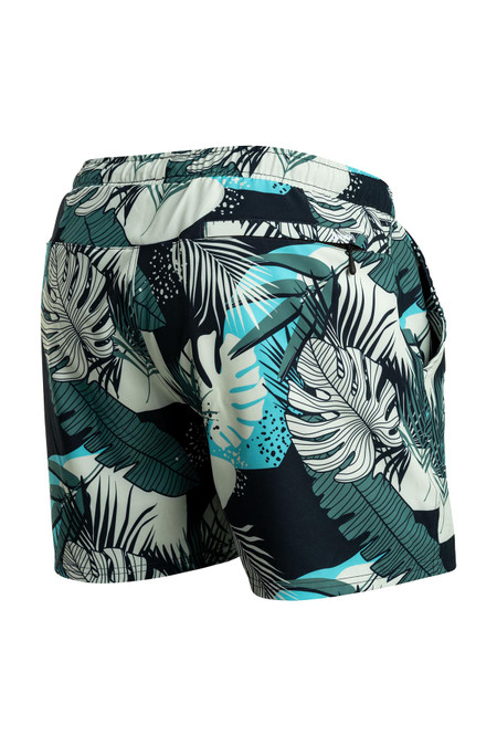 BN3TH Agua Volley 2N1 Swim Short 5 Inch | Fronds Dark Navy M05020165 | Rear View | Mens Swim Shorts | Topdrawers Swimwear for Men