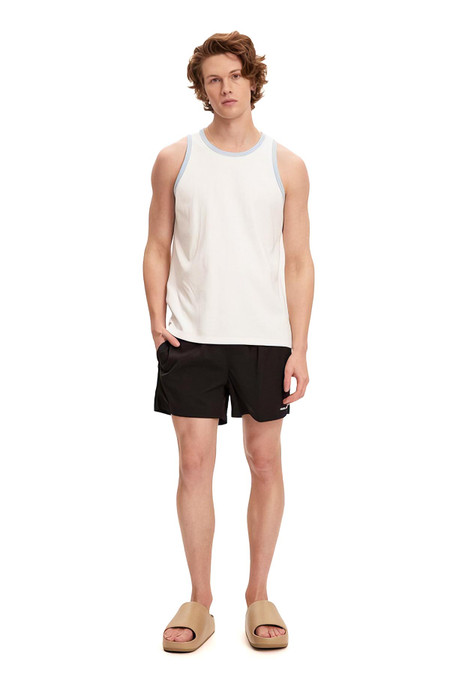 Kuwalla Tee Swimsuit | Black KUL-0125-SWIM100 | Front View | Mens Swim Shorts | Topdrawers Swimwear for Men