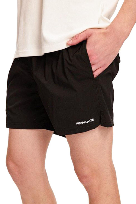 Kuwalla Tee Swimsuit | Black KUL-0125-SWIM100 | Front View | Mens Swim Shorts | Topdrawers Swimwear for Men