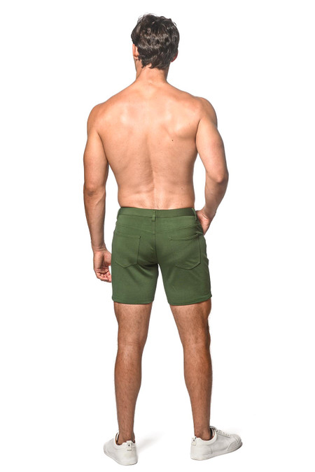 ST33LE Stretch Knit Jeans Shorts | Sprout ST-1932 | Rear View | Mens Shorts | Topdrawers Clothing for Men