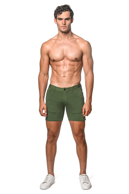 ST33LE Stretch Knit Jeans Shorts | Sprout ST-1932 | Front View | Mens Shorts | Topdrawers Clothing for Men
