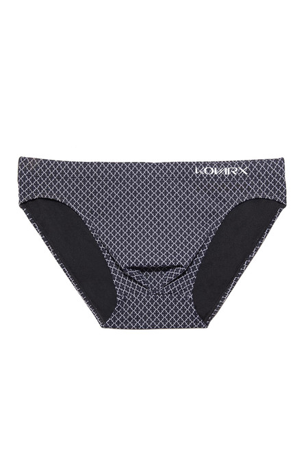 KovarX Stallion Swim Brief | Logo Print 1001 | Closeup View | Mens Swim Briefs | Topdrawers Swimwear for Men