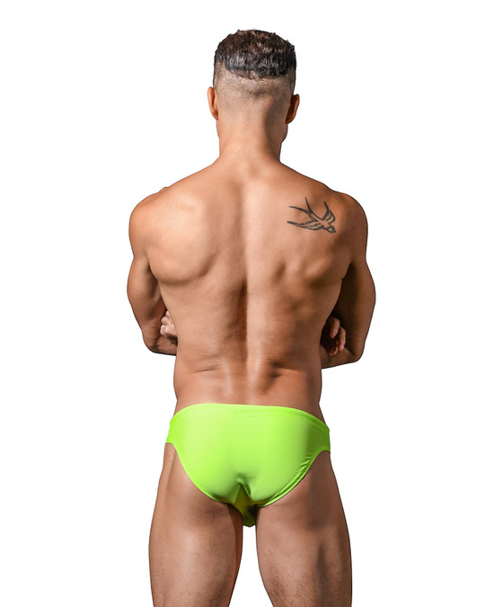 Andrew Christian Active Swim Bikini | Lime 70166 | Rear View | Mens Swim Briefs | Topdrawers Swimwear for Men