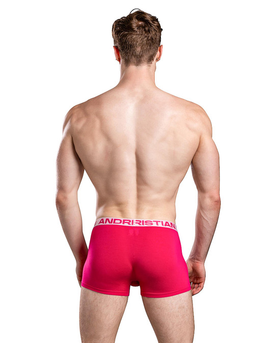 Andrew Christian Almost Naked Bamboo Boxer | Fuchsia 93816 | Rear View | Mens Boxer Briefs | Topdrawers Underwear for Men