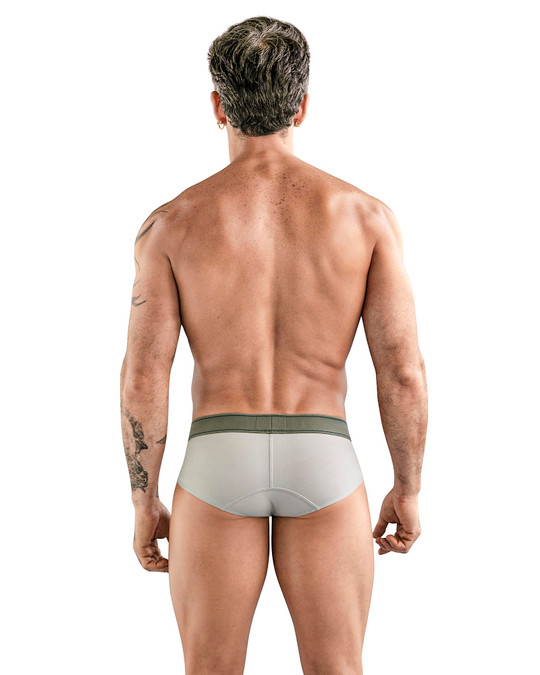 Clever Berna Classic Brief | Grey 1785-12 | Rear View | Mens Briefs | Topdrawers Underwear for Men