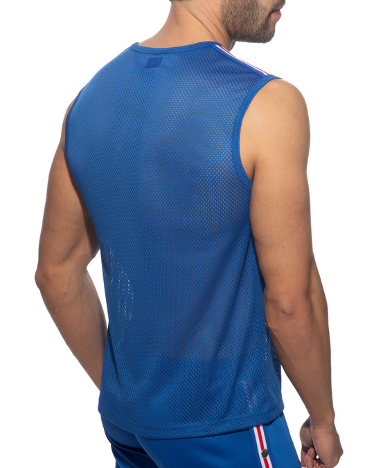 Addicted Nexus Mesh Tank Top | Royal AD1337 | Rear View | Mens Sleeveless T-Shirts | Topdrawers Clothing for Men