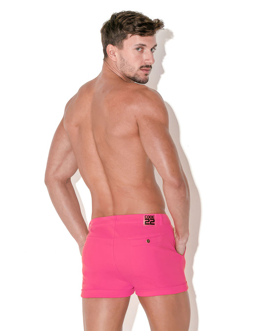 CODE 22 Micro Short | Fuchsia 9720 | Rear View | Mens Shorts | Topdrawers Clothing for Men