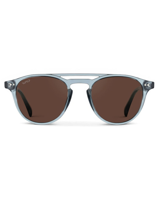 WMP Eyewear Easton Crystal Denim Blue Brown 1072-BLUBRW | Front View | Mens Sunglasses | Topdrawers Apparel for Men