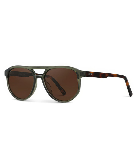 WMP Eyewear Hudson Tortoise Sage Brown 1093-GRNBRW | Side View | Mens Sunglasses | Topdrawers Apparel for Men