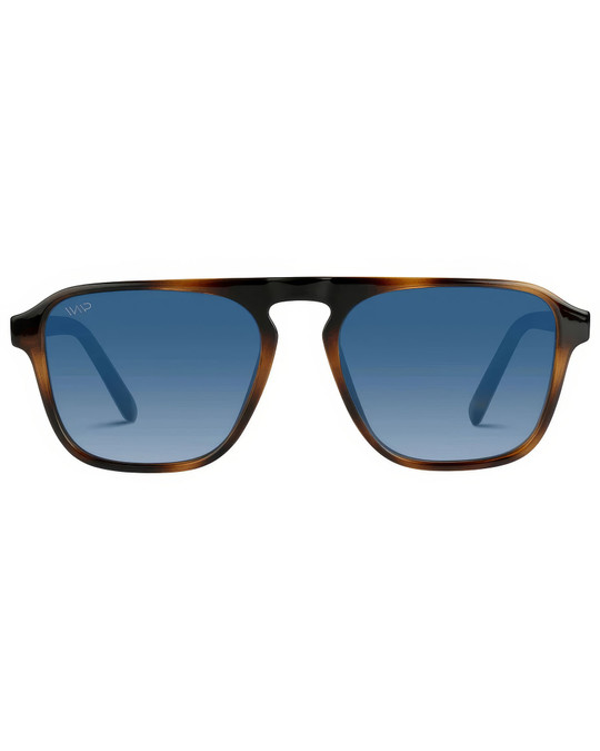WMP Eyewear Emerson Whiskey Brown Blue Gradient AVI005-WHBLU | Front View | Mens Sunglasses | Topdrawers Apparel for Men