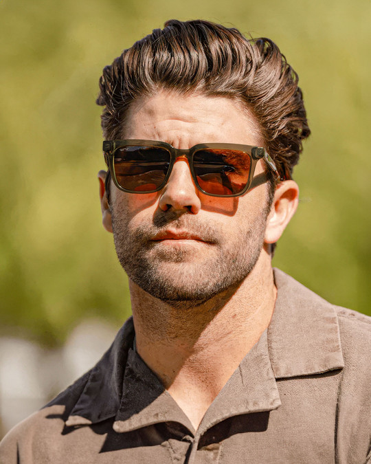 WMP Eyewear Wilson Crystal Verde Brown 1107-GRNBRW | Model View | Mens Sunglasses | Topdrawers Apparel for Men