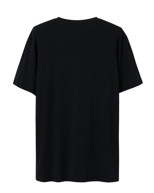 Saxx DropTemp Cooling Cotton Crew Neck Undershirt Black SXSC44 | Rear View | Mens T-Shirts | Topdrawers Clothing for Men