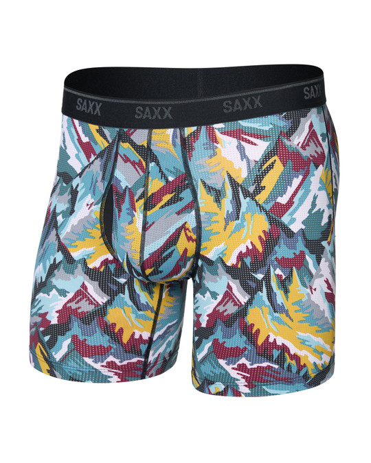 Saxx Quest Boxer Brief Fly Prism Peaks Multi SXBB65F | Front View | Mens Boxer Briefs | Topdrawers Underwear for Men