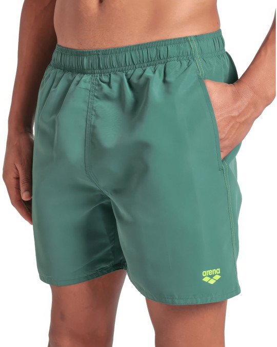 Arena Fundamentals Swim Short Mangrove Arctic Lime 006443 | Front View | Mens Swim Shorts | Topdrawers Swimwear for Men