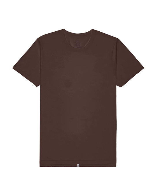 Kuwalla Tee Eazy Split Tee Coffee KUL-0325-ST1009 | Front View | Mens T-Shirts | Topdrawers Clothing for Men