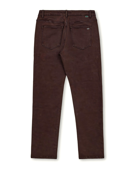 Kuwalla Tee Super Stretch Knit Straight Leg Denim Coffee KUL-0325-P3 | Side View | Mens Pants | Topdrawers Clothing for Men