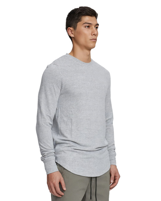Kuwalla Tee Uppercut Sweater 2 Melange Grey KUL-0325-LS111 | Side View | Mens Casual Tops | Topdrawers Clothing for Men