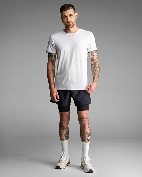 BN3TH Essentials Crew T-Shirt | White M3100019 | Front View | Mens T-Shirts | Topdrawers Clothing for Men