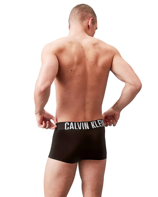Calvin Klein 3-Pack Intense Power Microfibre Low Rise Trunk Black NB3611G-UB1 | Rear View | Mens Boxer Briefs | Topdrawers Underwear for Men