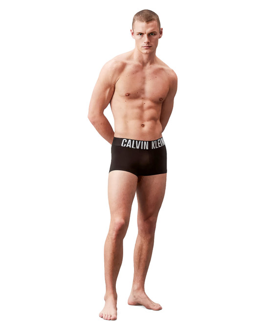 Calvin Klein 3-Pack Intense Power Microfibre Low Rise Trunk Black NB3611G-UB1 | Front View | Mens Boxer Briefs | Topdrawers Underwear for Men