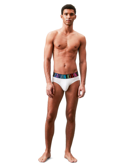 Calvin Klein Intense Power Cotton Stretch Low Rise Brief White NB3938G-100 | Front View | Mens Briefs | Topdrawers Underwear for Men