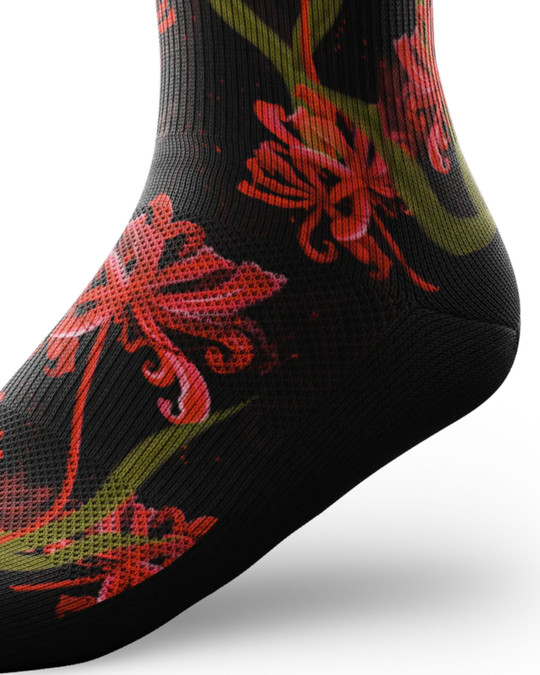 Outway Spider Lily Crew 27224 | Side View | Mens Crew Socks | Topdrawers Apparel for Men
