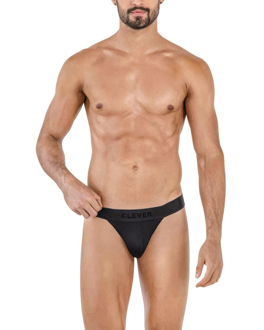 Clever Deseo Brief | Black 1627-11 | Front View | Mens Bikini Briefs | Topdrawers Underwear for Men