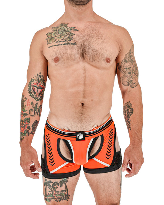 Breedwell Circuit Breaker Chock | Neon Orange 2504-CHOCK | Front View | Mens Jock Boxers | Topdrawers Underwear for Men