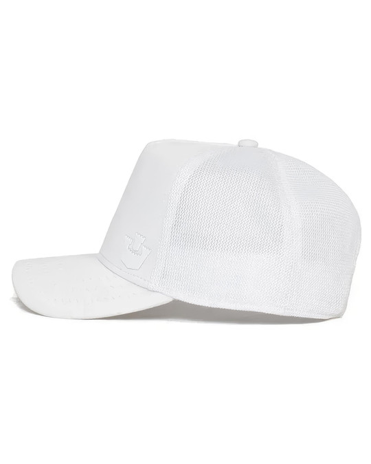 Goorin Bros. Gateway Trucker | White 101-0784-WHT | Side View | Mens Caps | Topdrawers Apparel for Men