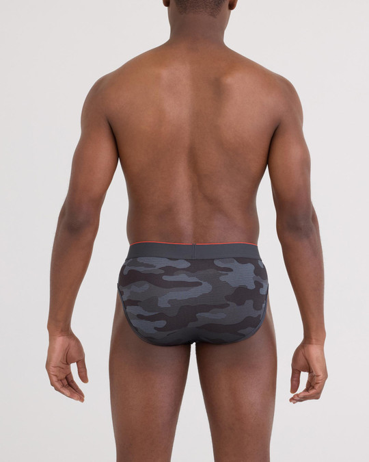 Saxx Multi-Sport Mesh Brief Remote Camo Faded Black 26S75BR | Rear View | Mens Briefs | Topdrawers Underwear for Men