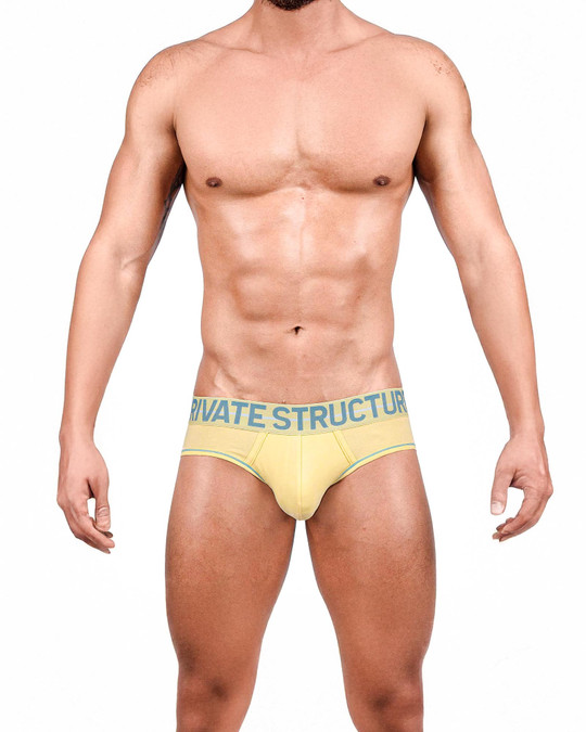 Private Structure MO-Lite Mini Brief Butter MOUX4104 | Front View | Mens Briefs | Topdrawers Underwear for Men