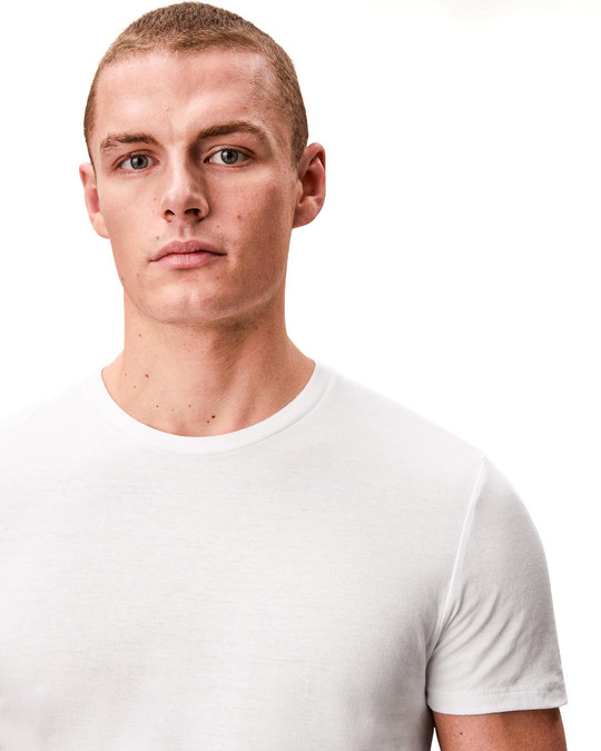 Calvin Klein 3-Pack Cotton Classics Crew Neck T-Shirt White NB4051G-100 | Front View | Mens T-Shirts | Topdrawers Clothing for Men