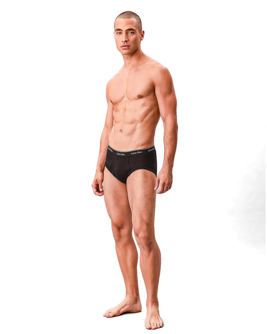 Calvin Klein 3-Pack Cotton Classics Brief Black NB3999G-001 | Front View | Mens Briefs | Topdrawers Underwear for Men