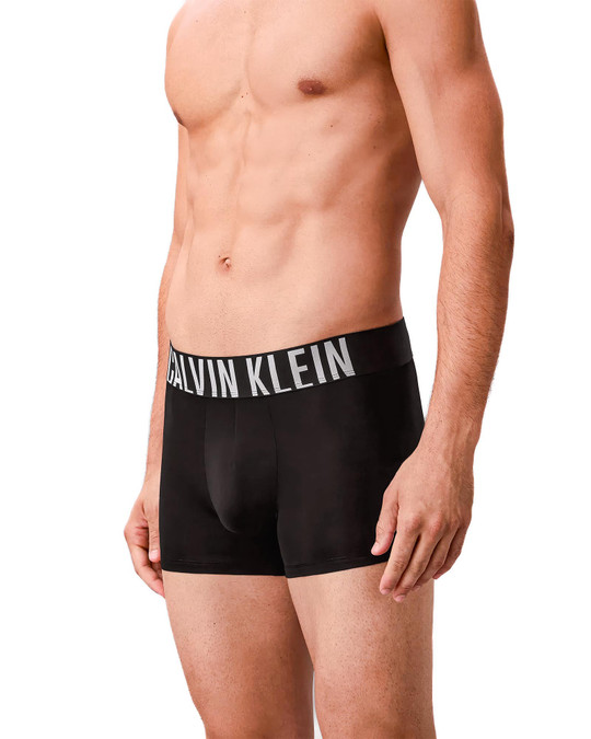 Calvin Klein 3-Pack Intense Power Microfiber Low Rise Trunk Black Grey Sky White NB3611G-549 | Front View | Mens Boxer Briefs | Topdrawers Underwear for Men