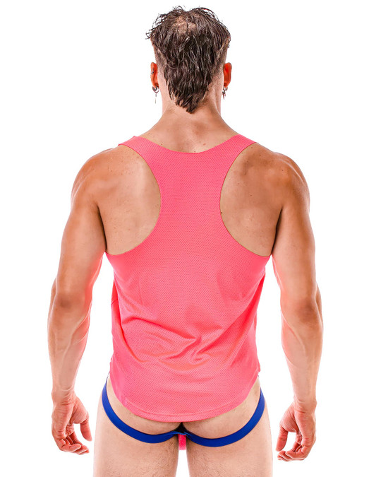 Barcode Berlin Siler Tank Top Pink 92305 | Rear View | Mens Tank Tops | Topdrawers Clothing for Men