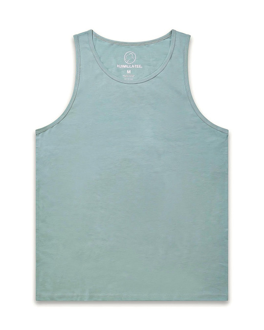 Kuwalla Tee Eazy Tank | Sage - Front View | Mens Tank Tops | Topdrawers Clothing for Men