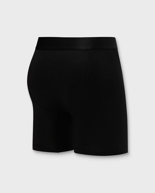 Fabletics The 24-7 Boxer Brief | Black FLAP-MFA002 | Rear View | Mens Boxer Briefs | Topdrawers Underwear for Men