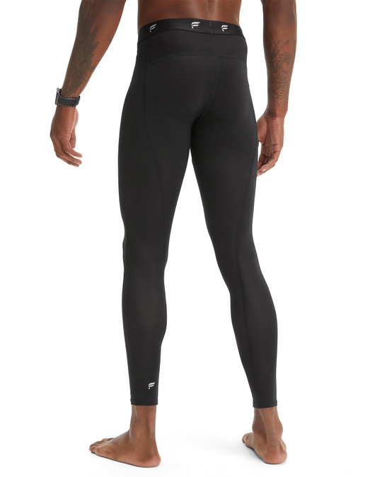 Fabletics The Base Layer Full-Length Tight | Black FLAP-MB0008 | Rear View | Mens Tights | Topdrawers Clothing for Men